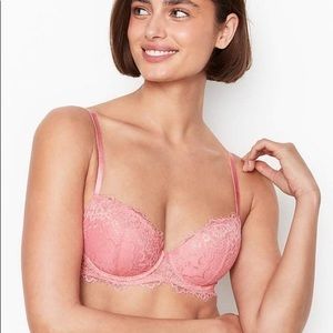 Victoria’s Secret-Lightly-Lined Lace Shimmer Demi Bra